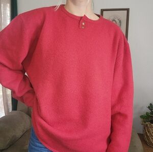 Fisherman Out of Ireland Red Lambs Wool Sweater size XL
